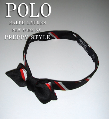 Repp Stripe Bow Tie / Black / Red / White