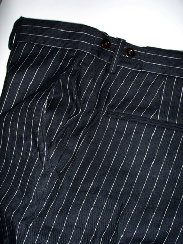 Cotton＆Linen Pin-Stripe Short / Blackcoal / Tan