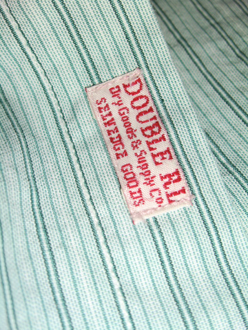 RRL Vintage Slim Fit Stripe Shirt / Green