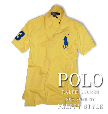 Classic Fit Big Pony Polo / Yellow / Blue