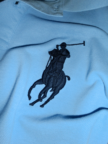 Classic Fit Big Pony Polo /Light Blue / Navy