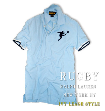 RUGBY # 11 Peyton Big Kicker Polo / Light Blue