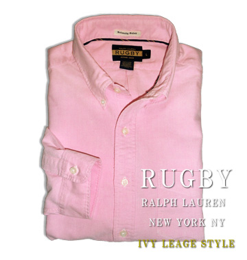 RUGBY Solid University Oxford Button Down Shirt / Pink