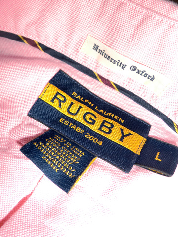 RUGBY Solid University Oxford Button Down Shirt / Pink