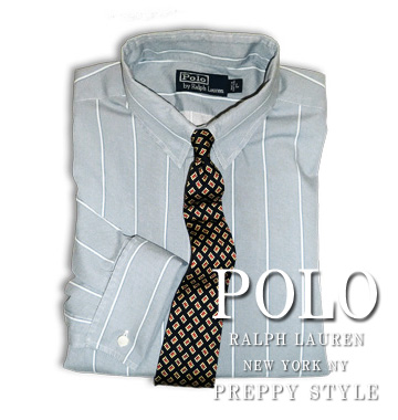 Vintage Tab Collar Double Carf Shirt / Blue Grey / White