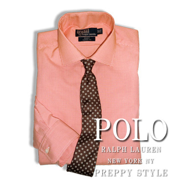 Classic Fit Check Regent Dress Shirt / Orange / White