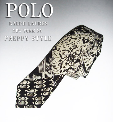 Bandanna Patchwork Cotton Narrow Tie / Choco Brown