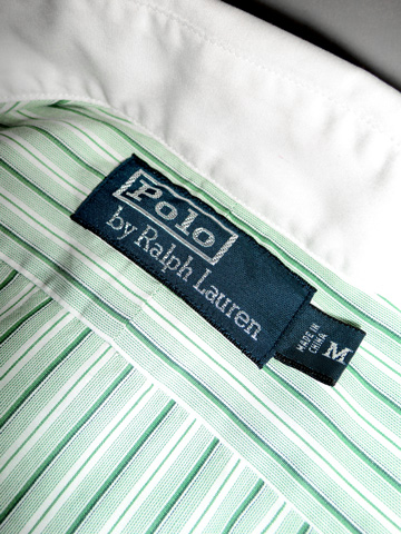 Vintage Stripe Club Collar Shirt / Green