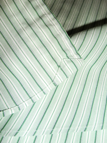 Vintage Stripe Club Collar Shirt / Green