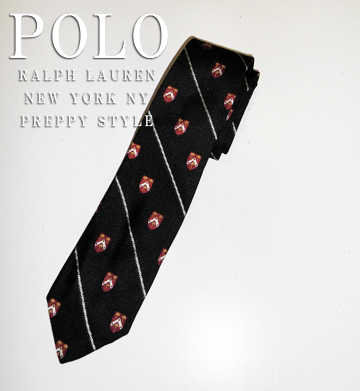 Classic Club Stripe Silk Tie / Black / White / ｒｅｄ