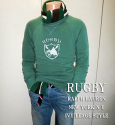 RUGBY Faded Crew Shield Sweat Shirt / Green