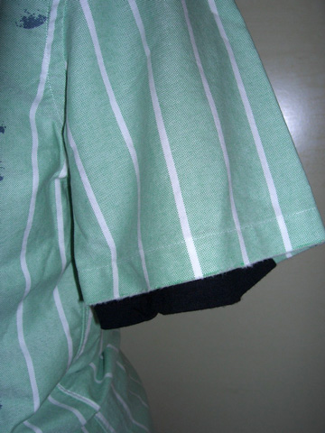 RUGBY Oxford Stripe Rugby Shirt / Green / White