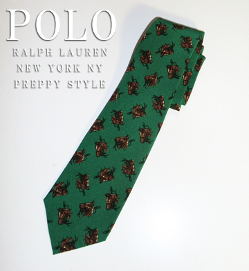 Silk & Wool Horse Tie / Green