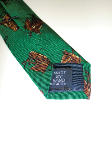 Silk & Wool Horse Tie / Green