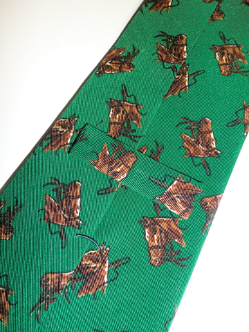 Silk & Wool Horse Tie / Green