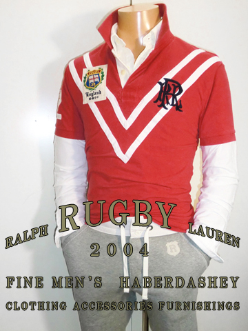RUGBY ＃12 England Chevron Polo / Red / White