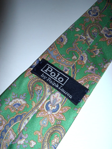 Exotic Paisley Narrow Tie / Lime / Navy / Pink