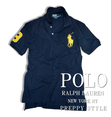 Classic Fit　 Big Pony Polo　/Navy / Yellow