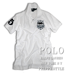NO,5 Custom Fit Crest Match Polo/White/Navy