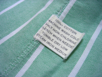RUGBY Oxford Stripe Rugby Shirt / Green / White