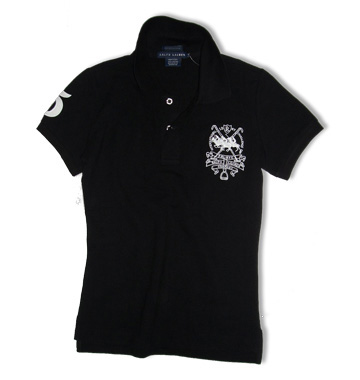 No.5 Skinny Fit Crest Match Polo / Black / White