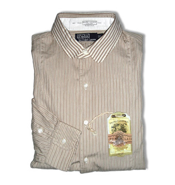 Bleecker Stripe Club Shirt / Brown Stripe