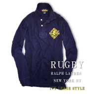 RUGBY Big Kicker Long-Sleeve Polo / Purple / Yellow