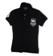 No.5 Skinny Fit Crest Match Polo / Black / White