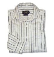 RRLVintage Stripe Pullover Shirt / White / Black