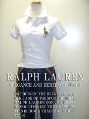 Skinny Fit Multicollor Big Pony Polo / White