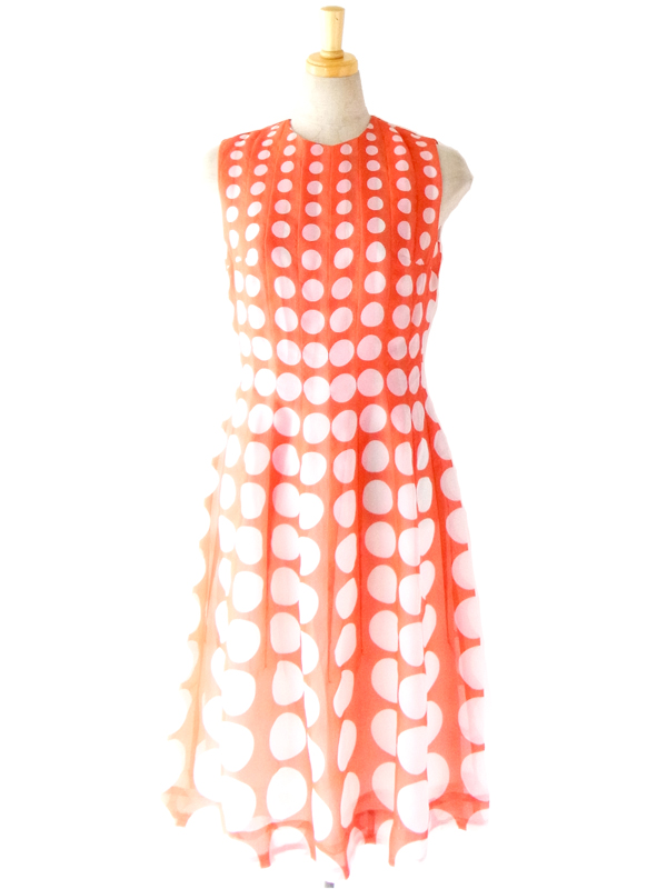 ヨーロッパ古着　水玉 ワンピース