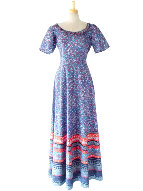 ヨーロッパ古着　フランス買い付け 60年代製　ヴィンテージ レトロ ワンピース