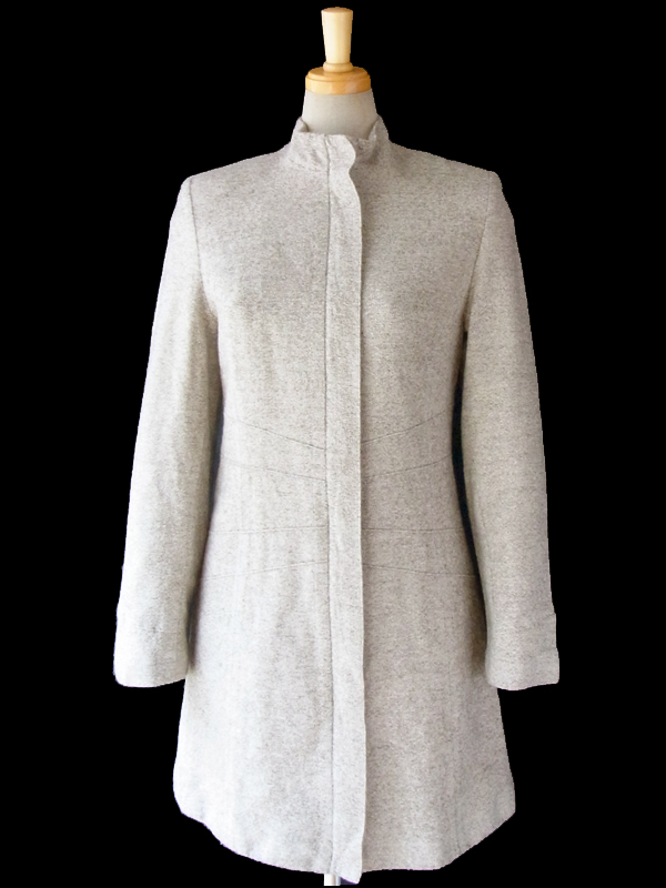 ヨーロッパ古着 ロンドン買い付け ライトグレイ X ジップアップ ヴィンテージ ワンピース 15BS314