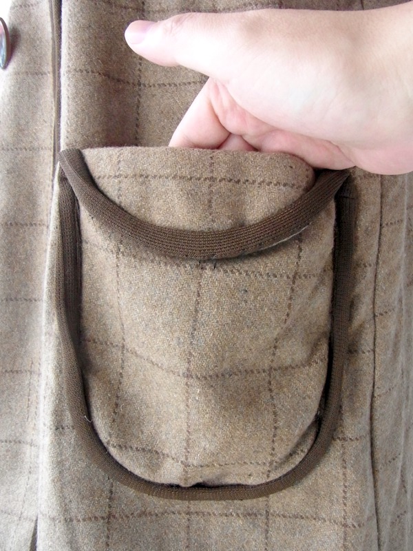 ヨーロッパ古着 ロンドン買い付け ライトブラウン X ブラウン チェック柄 ヴィンテージ コート 09UK1278