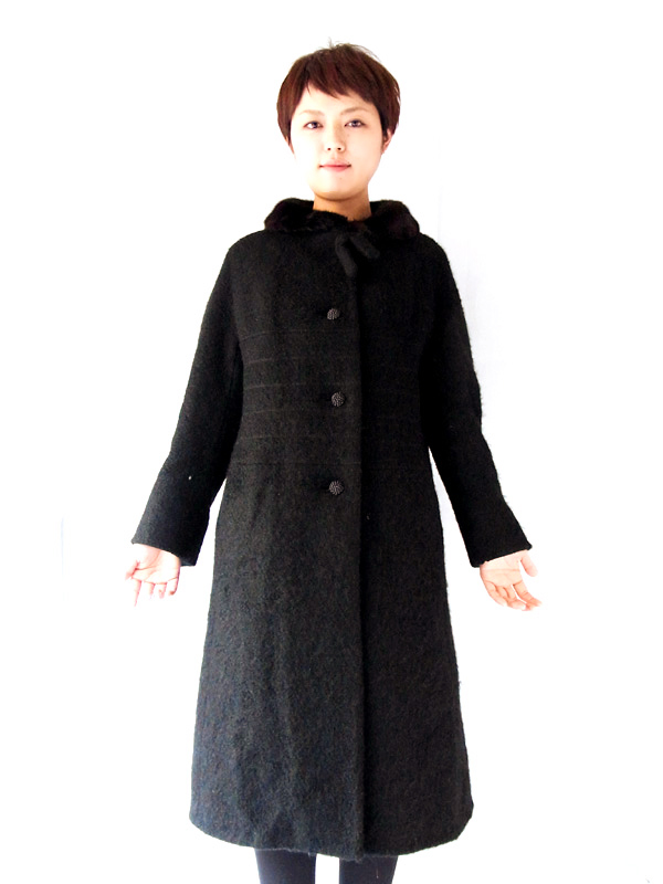 フランス買付け　ヴィンテージ　コート　ヨーロッパ古着　レトロ　ポップ　　