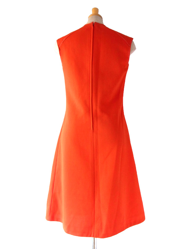 フランス買付け　レッド　レトロポップ　ヴィンテージ　ワンピース　ヨーロッパ古着