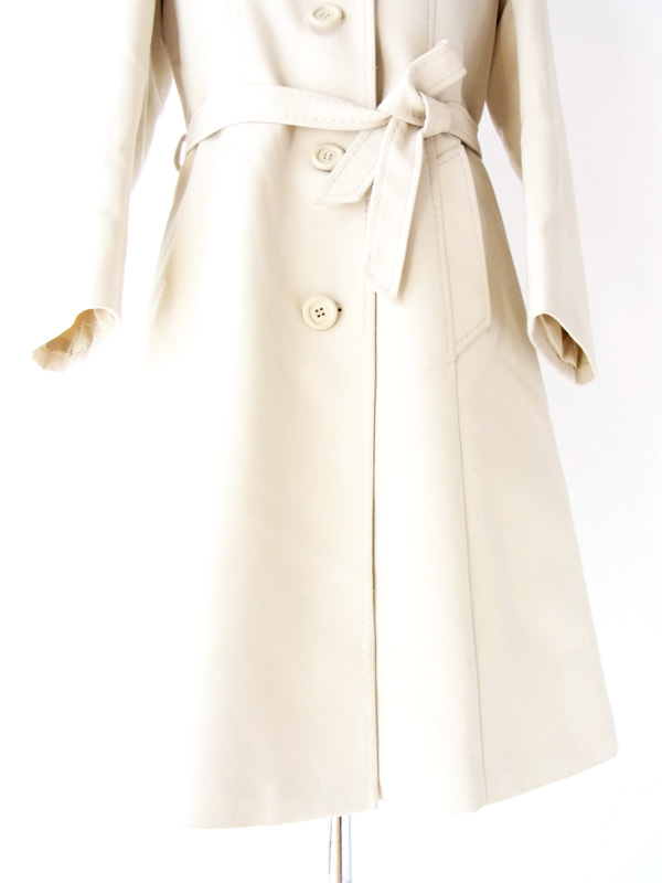 ヨーロッパ古着　フランス買付け　ヴィンテージ　アイボリー　スプリングコート