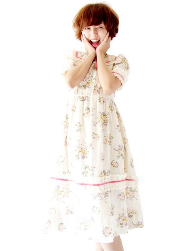 超レアヴィンテージピンクハウス フランス製レース使い花柄ワンピース