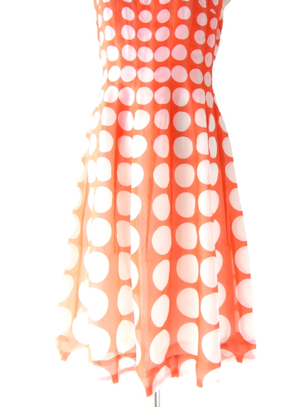 ヨーロッパ古着　水玉 ワンピース