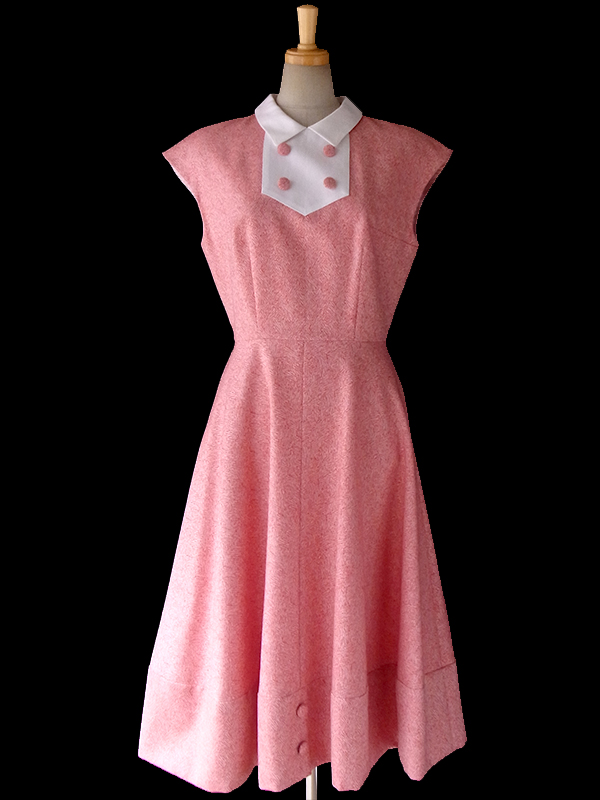 未使用品　レッド X ホワイト おとなかわいい上品 ワンピース 15OD1217