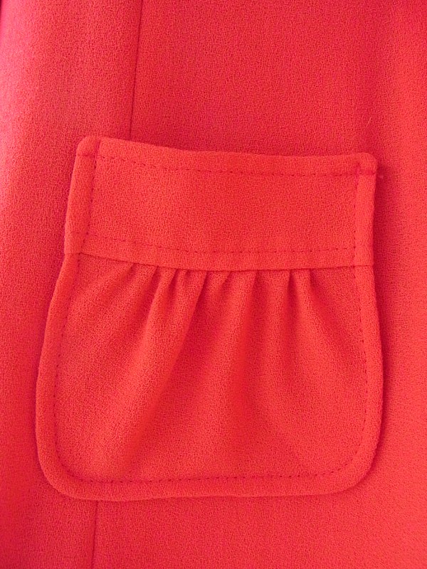 ヨーロッパ古着 ロンドン買い付け ６０年代製 レッド X Aラインシルエット ウールワンピース 15OM305