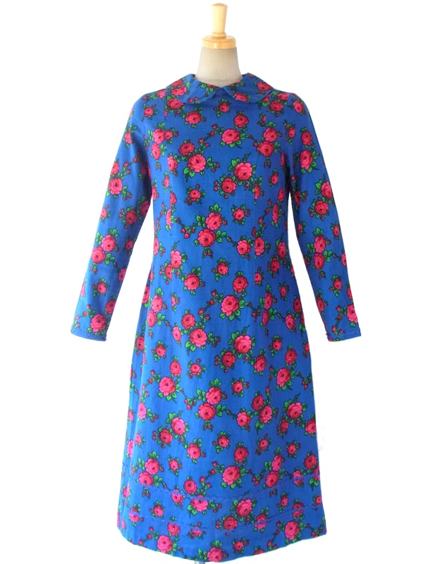 ヨーロッパ古着 ロンドン買い付け 60年代製 レトロ ワンピース15OM312 