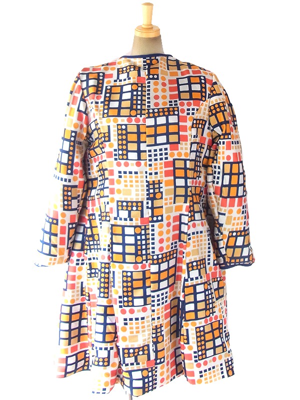 フランス買い付け 60年代製 ネイビーブルー X ゴールド バックル ヴィンテージ イブニングコート 17FC420