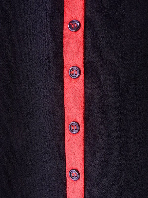 ヨーロッパ古着 ロンドン買い付け 70年代製 ブラック X レッド ライニング ヴィンテージ マキシ ワンピース 17OM641