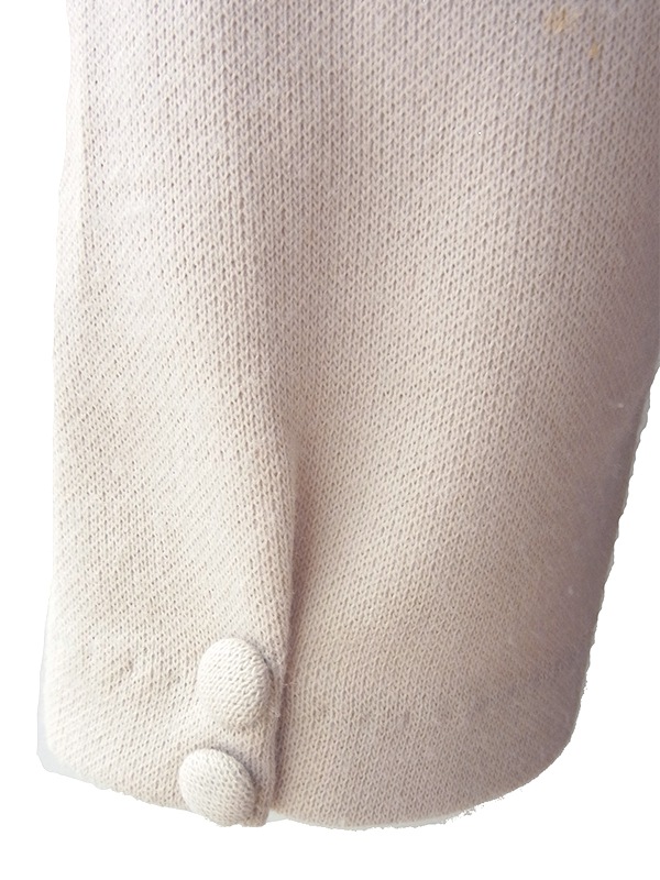 【送料無料】60年代イタリア製 サンドベージュ X チェック柄 切り返し ベルト飾り ヴィンテージ ワンピース 18BS312【ヨーロッパ古着】