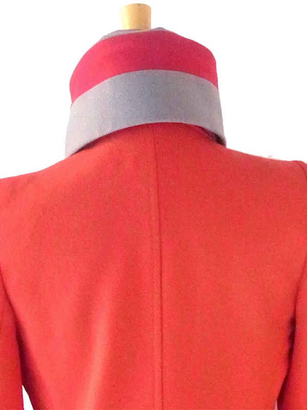 【ヨーロッパ古着】ロンドン買い付け グレイ X レッド ストライプ ウール スクール マフラー 18BS313【おとなかわいい】