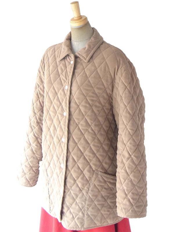ヨーロッパ古着 ロンドン買い付け Aquascutum アクアスキュータム キャメルブラウン キルティング ジャケット 18BS322