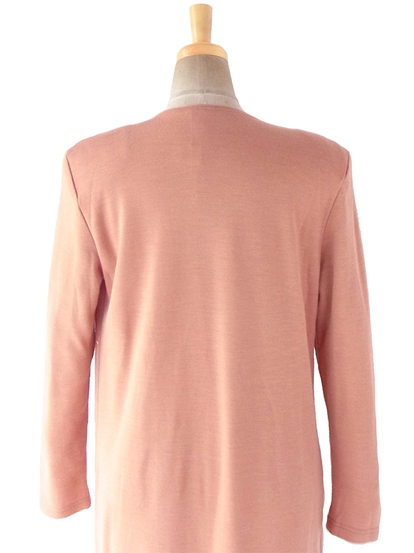 ヨーロッパ古着 フランス買い付け 70年代製 アプリコット X タックデザイン スカート生地が重なったスカート ワンピース 18FC514