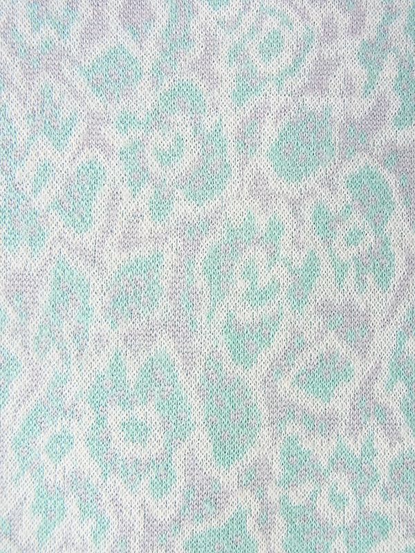 ヨーロッパ古着 フランス買い付け 60年代製 水色 X パープル 花柄モチーフレトロ柄 ヴィンテージ ワンピース 19FC407