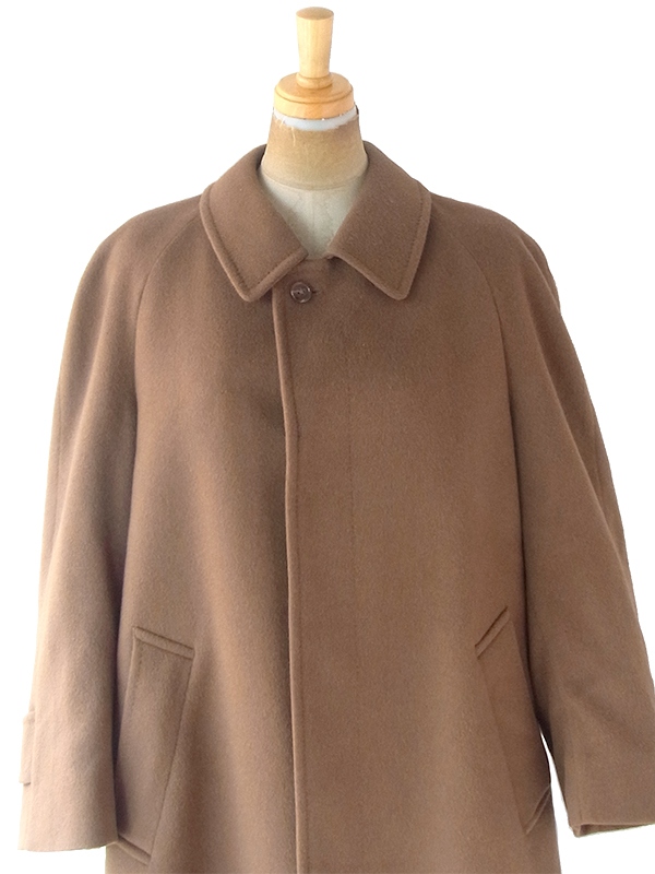 【送料無料】イギリス製 Aquascutum アクアスキュータム カーキ カシミア100% コート 20BS200【ヨーロッパ古着】